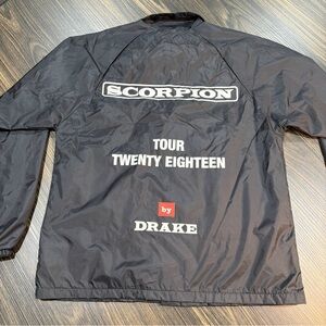 Drake Scorpion 2018 Tour Coach Jacket Men Small Black Music